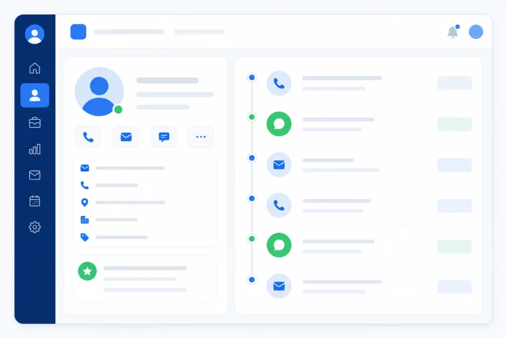 Карточка клиента в CRM: контакты и история звонков и сообщений собраны в одном окне